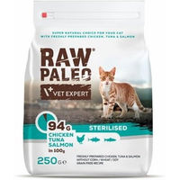 Produktbild von VETEXPERT Raw Paleo Sterilisiertes Katzenfutter Huhn Thunfisch Lachs für kastrierte Katzen getreidefrei 250 g - 250 g