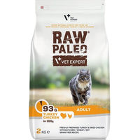 Produktbild von VETEXPERT Raw Paleo Trockenfutter für ausgewachsene Katzen Pute und Huhn getreidefrei 2 kg - 2 kg