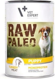 Produktbild von VETEXPERT Raw Paleo Welpen Nassfutter Pute Stückchen in Sauce getreidefrei und glutenfrei 400g - 400 g