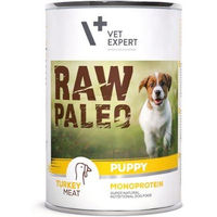 Produktbild von VETEXPERT Raw Paleo Welpen Nassfutter Pute Stückchen in Sauce getreidefrei und glutenfrei 400g - 400 g