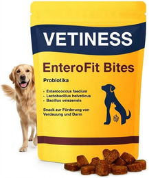 Vetiness EnteroFit Bites Probiotika Funktionssnack für Hunde mit Rind zur Unterstützung der Magen-Darm-Verdauung 75g – Bild 1 von 4