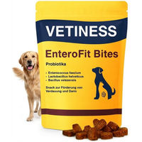Produktbild von Vetiness EnteroFit Bites Probiotika Funktionssnack für Hunde mit Rind zur Unterstützung der Magen-Darm-Verdauung 75g