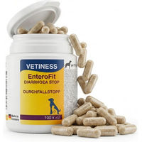 Produktbild von Vetiness EnteroFit Durchfallstopp Kapseln für Hunde und Katzen zur Unterstützung der Magen-Darm-Verdauung 290 mg