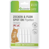 Produktbild von Vetlando Citrolyptus Spot-On Pipetten gegen Zecken und Flöhe für Katzen