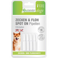 Produktbild von Vetlando Citrolyptus Spot-On Zecken- und Floh-Pipetten für Hunde aller Altersstufen