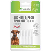 Produktbild von Vetlando Citrolyptus Zecken- und Floh Spot-On Pipetten für Hunde aller Altersstufen