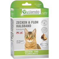 Produktbild von Vetlando Kokolaurin Zecken- und Floh-Halsband für Katzen