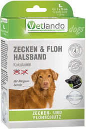 Produktbild von Vetlando Zecken- und Floh-Halsband für Hunde mit Kokolaurin
