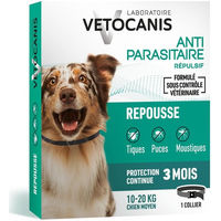 Produktbild von Vetocanis Floh- und Zeckenhalsband für Hunde Größe M wasserabweisend
