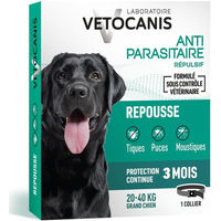 Produktbild von Vetocanis Floh- und Zeckenhalsband für Hunde großer Rassen und Welpen