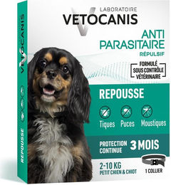 Produktbild von Vetocanis Floh- und Zeckenhalsband für Welpen und kleine Hunde