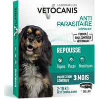 Produktbild von Vetocanis Floh- und Zeckenhalsband für Welpen und kleine Hunde