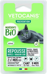 Vetocanis Repellent Floh- und Zeckenschutz Spot-On für erwachsene Katzen 2 x 0,6 ml – Bild 1 von 1
