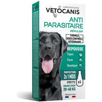 Produktbild von Vetocanis Repellent Floh- und Zeckenschutz Spot-On für Hunde 20-40 kg 4 x 1,2 ml