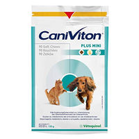 Produktbild von Vetoquinol Caniviton Plus Mini Ergänzungsfuttermittel für Katzen und Hunde 90 Chews 150g - 90 x 135 g