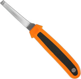 Vettec Rénette Hufmesser mit antibakteriellem Griff und flacher schmaler Klinge links aus Stahl Orange 2er Pack – Bild 1 von 1