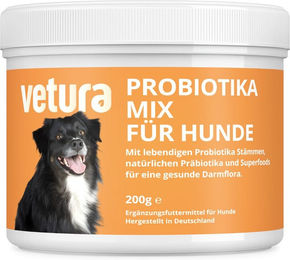 Vetura Probiotika-Mix Pulver für Hunde zur Unterstützung von Magen-Darm, Haut & Fell sowie dem Immunsystem 200g – Bild 1 von 4