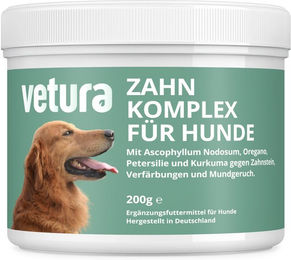 Vetura Zahnpflege-Komplex Nahrungsergänzung für Hunde gegen Zahnstein 200g – Bild 1 von 4