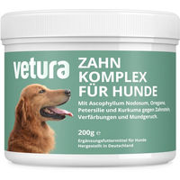 Produktbild von Vetura Zahnpflege-Komplex Nahrungsergänzung für Hunde gegen Zahnstein 200g
