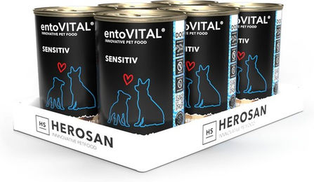 VetVital entoVITAL DOG SENSITIV Hund Nassfutter mit Insekt zur Unterstützung der Verdauung – Bild 1 von 4