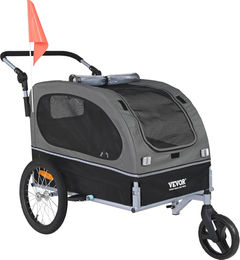 VEVOR 2-in-1 Hundeanhänger und Kinderwagen faltbar für kleine und mittelgroße Hunde bis 40 kg mit wasserdichtem Oxford-Gewebe – Bild 1 von 8