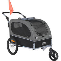 Produktbild von VEVOR 2-in-1 Hundeanhänger und Kinderwagen faltbar für kleine und mittelgroße Hunde bis 40 kg mit wasserdichtem Oxford-Gewebe