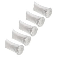 Produktbild von vhbw 5er Set Universal Filtersocken für Aquarien und Pools aus Polyethylen 18 x 45 cm 100 Mikrometer Weiß