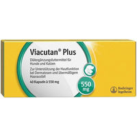 Produktbild von Viacutan Plus Kapseln für Hunde und Katzen mit Omega-Fettsäuren zur Unterstützung von Haut und Fell 2 x 40 Stück - 2 x 40 Stk.