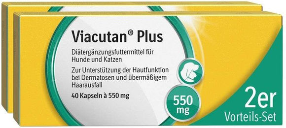 Viacutan Plus Kapseln zur Unterstützung von Haut und Fell als Nahrungsergänzung – Bild 1 von 2