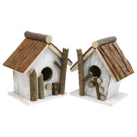 Produktbild von Viana Deko Nistkasten Vogelhaus aus Holz im Shabby Chic 2er Set