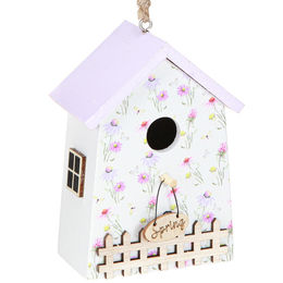 Viana Frühlingsdeko Vogelhaus Set in Flieder und Weiß 3 Stück H11cm – Bild 1 von 1