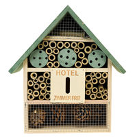 Produktbild von Viana Insektenhotel Bienenhotel aus Holz in Natur Grün 26,5x9x31cm