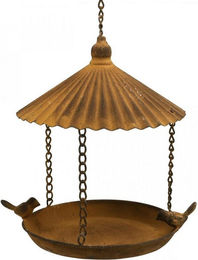 Viana Vogelbad aus Metall in Rost-Optik für den Garten – Bild 1 von 4