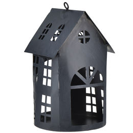 Viana Vogelhaus aus Metall im Antik-Look in Grau – Bild 1 von 3