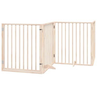 Produktbild von vidaXL 12-teiliges faltbares Hundetor mit Tür aus Pappelholz 960 cm