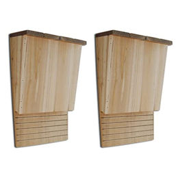 vidaXL 2er-Set Fledermauskasten aus Holz in Natur und Braun 22 x 12 x 34 cm – Bild 1 von 8