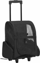 vidaXL 3-in-1 Fahrradhundeanhänger und Haustier-Trolley faltbar schwarz – Bild 1 von 13