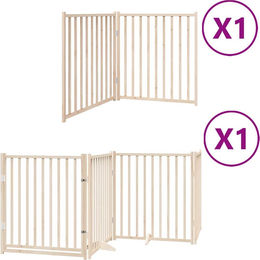 vidaXL 6-teiliges faltbares Hundetor aus Pappelholz mit Tür 480 cm – Bild 1 von 1