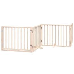 vidaXL 8-teiliges Hundetor mit Tür aus Pappelholz faltbar 640 cm – Bild 1 von 1