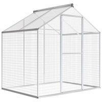Produktbild von vidaXL Aluminium Vogelvoliere für Papageien in Silber 178x122x194cm