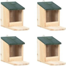 VidaXL Eichhörnchen-Futterhaus aus Holz in Naturfarben – Bild 1 von 11