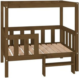 VidaXL erhöhtes Hundebett aus Kiefernholz in Braun 73,5 x 90 x 73,5 cm – Bild 1 von 3