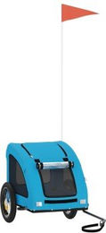 VidaXL Fahrradanhänger für Hunde aus wasserabweisendem Oxford-Gewebe Blau 124x53x53cm – Bild 1 von 3