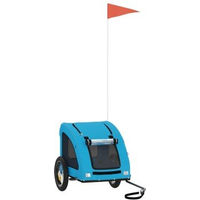 Produktbild von VidaXL Fahrradanhänger für Hunde aus wasserabweisendem Oxford-Gewebe Blau 124x53x53cm