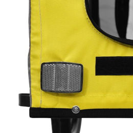VidaXL Fahrradanhänger für Hunde aus wasserabweisendem Oxford-Gewebe Gelb 133,5 x 69 x 73,5 cm – Bild 1 von 2