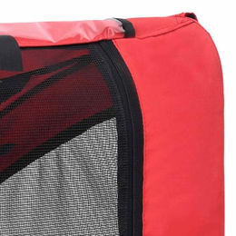 vidaXL Fahrradanhänger für Hunde in Rot Schwarz aus wasserabweisendem Oxford-Gewebe – Bild 1 von 6