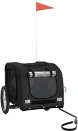 vidaXL Fahrradanhänger für Hunde Schwarz aus wasserabweisendem Oxford-Gewebe für große Rassen bis 45kg – Bild 1 von 6