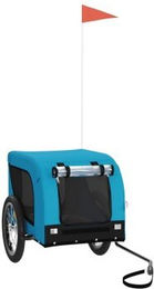 VidaXL Fahrradanhänger für Hunde und Katzen aus wasserabweisendem Oxford-Gewebe Blau Schwarz 124 x 65 x 66 cm – Bild 1 von 6