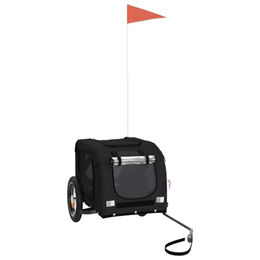 vidaXL Fahrradanhänger für Hunde und Katzen aus wasserabweisendem Oxford-Gewebe in Schwarz – Bild 1 von 6