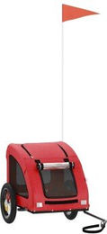 vidaXL Fahrradanhänger für Hunde und Katzen aus wasserabweisendem Oxford-Gewebe Rot 124x53x53cm – Bild 1 von 5